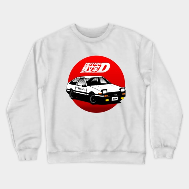 Toyota Trueno AE-86 Intial D Crewneck Sweatshirt by grphc_dsg21